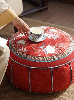 中式红色a喜庆客厅坐墩榻榻米坐墩懒人地上坐垫可拆洗蒲团