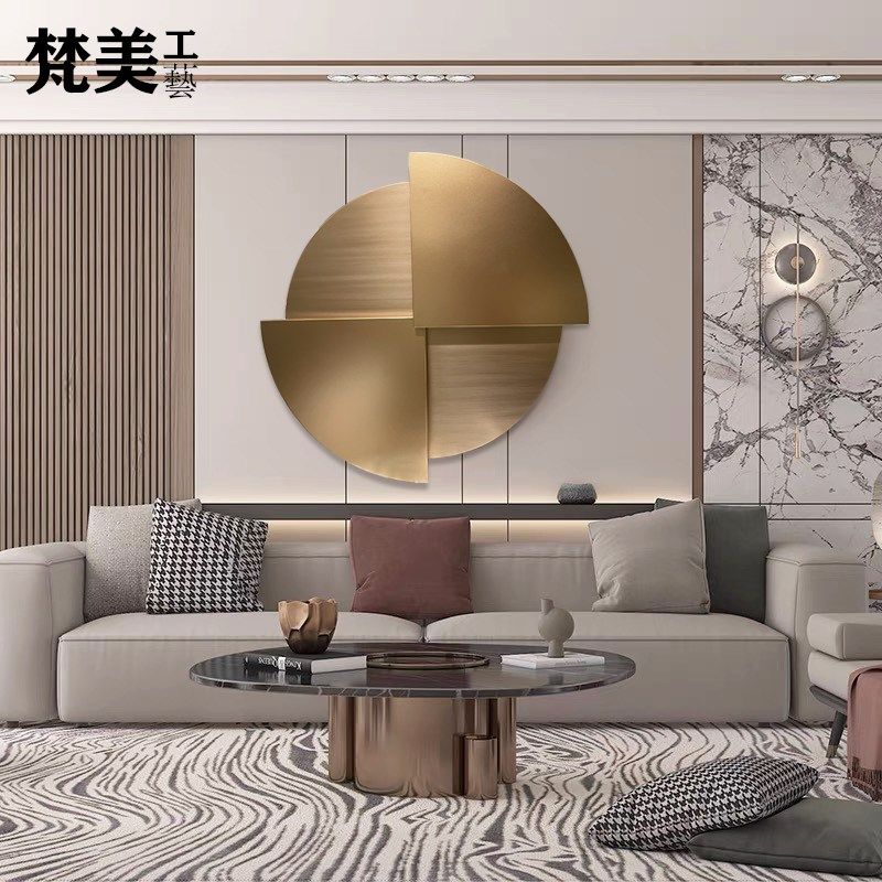 现代极简墙饰挂件墙面装饰品客厅卧室金属铁艺立体壁饰轻奢壁挂