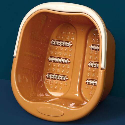 特大厚通用牛筋洗脚盆塑料长方形带提H手大足浴桶泡脚桶手提泡脚