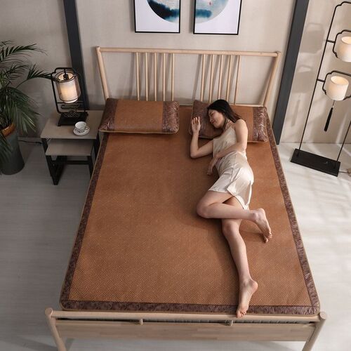 双面凉席藤席夏季天然o家用可折叠冰丝席裸睡席子冬夏两用草席竹