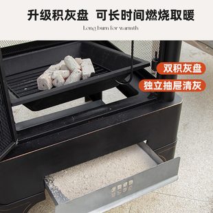 户外工匠烤火炉木柴家用庭院花园民宿烧烤炉篝火炉焚火盆取暖围炉