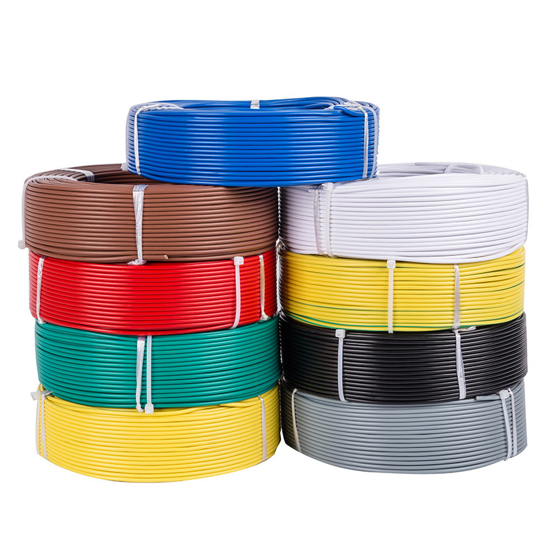 双色电缆rv电线软线铜芯2.5 4 6平方多股单芯电子线家用国标黑色