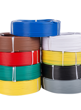 双色电缆rv电线软线铜芯2.5 4 6平方多股单芯电子线家用国标黑色