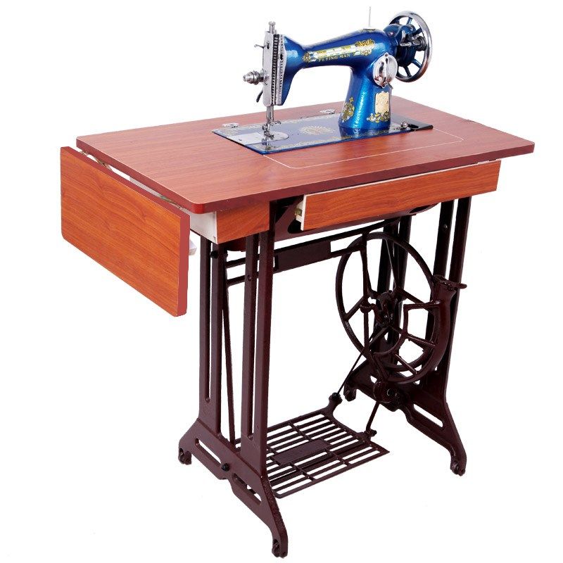 老式缝纫机家用正宗台式脚踏手动裁缝机脚踩微型多功能锁边针车衣