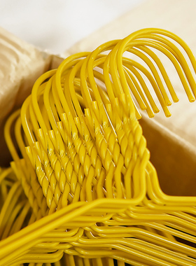 干洗店包塑衣架黄色白色 包塑衣架3.0粗洗衣店用品包邮