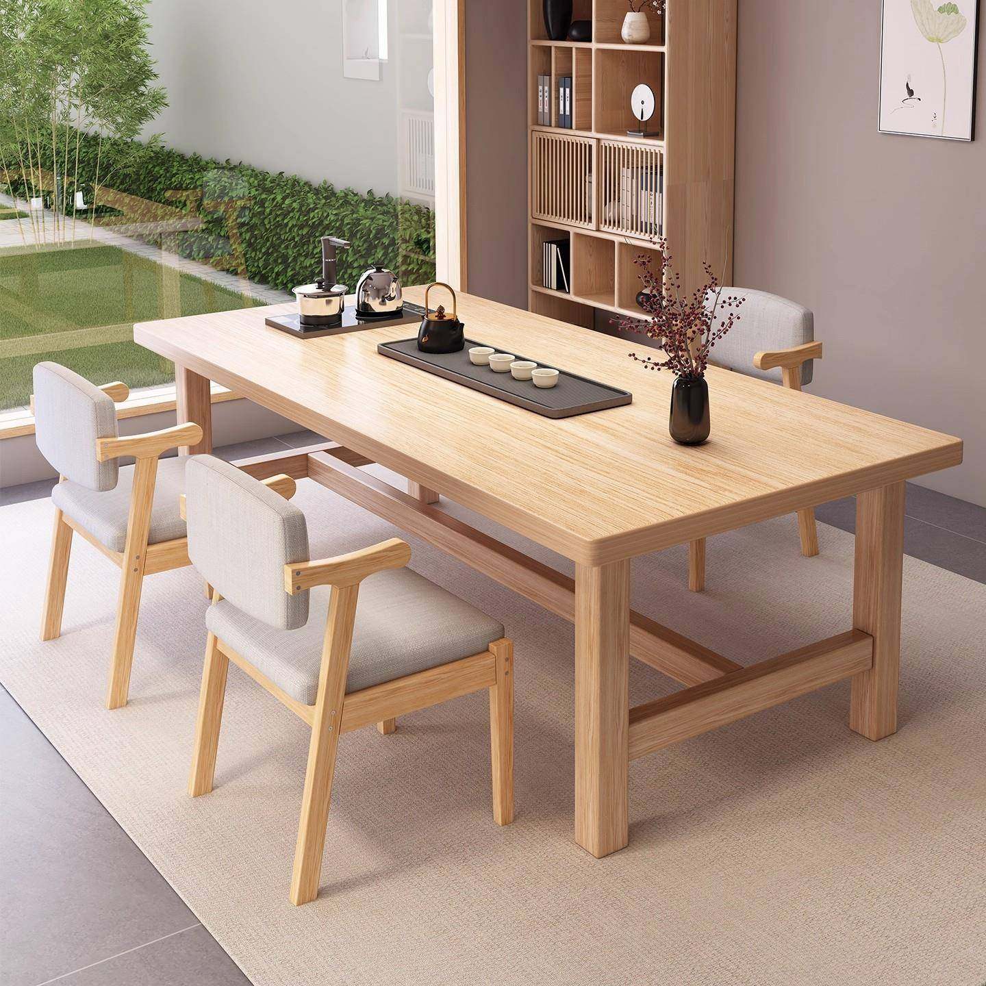 实木腿大板茶桌椅组合阳台茶几客厅家用泡茶桌子新中式办公室茶台,鲜花速递/花卉仿真/绿植园艺,割草机/草坪机,淘宝优惠券,粉丝福利购,淘宝优惠卷