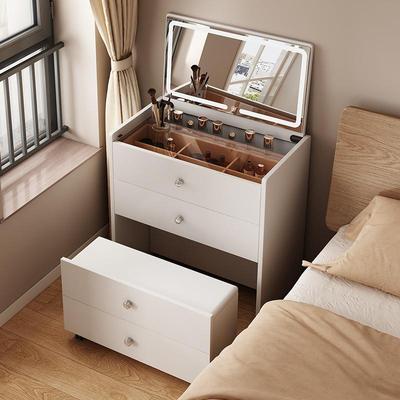 翻盖梳妆台卧室小户型2025新款简约现代多功能化妆镜收纳柜桌一体