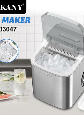 出口SOKANY03047制冰机家用不锈钢冰块机快速出冰造冰机ICE MAKER