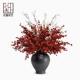 红色跳舞兰花束塑料花假花客厅摆设桌面装 饰干花室内花艺摆件