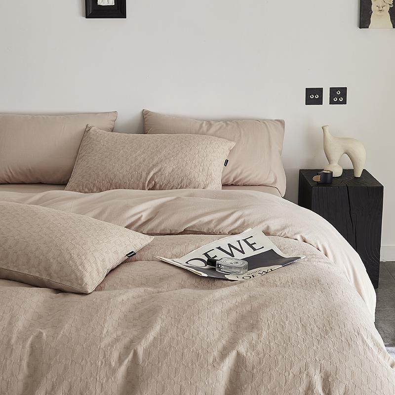 60支全棉水洗棉四件套纯色简约现代北欧风纯棉床上用品床单床笠,自行车/骑行装备/零配件,更多零件/配件,淘宝优惠券,粉丝福利购,淘宝优惠卷