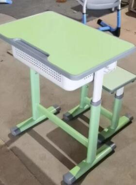 课桌椅学生绿色学校辅导班培训班课桌儿童学习桌椅套装