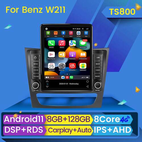 适用石碑机05-08款奔驰E级W211CLS竖屏车载安卓导航仪无线carplay