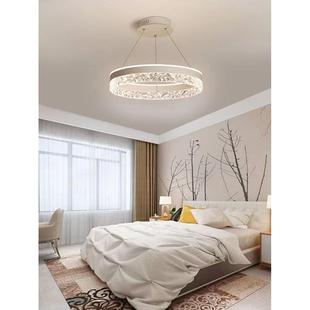 后现代轻奢客厅吊灯LED圆环灯北欧简约网红大气餐厅卧室灯风扇灯