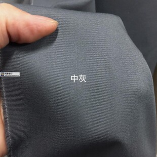 全棉斜纹纱卡其布面料骨感挺括休闲春秋男女裤裙装小西装外套风衣