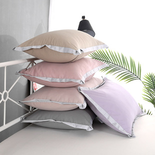大号一对枕套全棉单人枕头套简约酒店5580加大6090枕头皮
