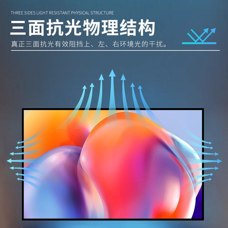 菲涅尔抗光硬屏投影仪家用画框幕布适用极米坚果爱普生3d4K超短焦