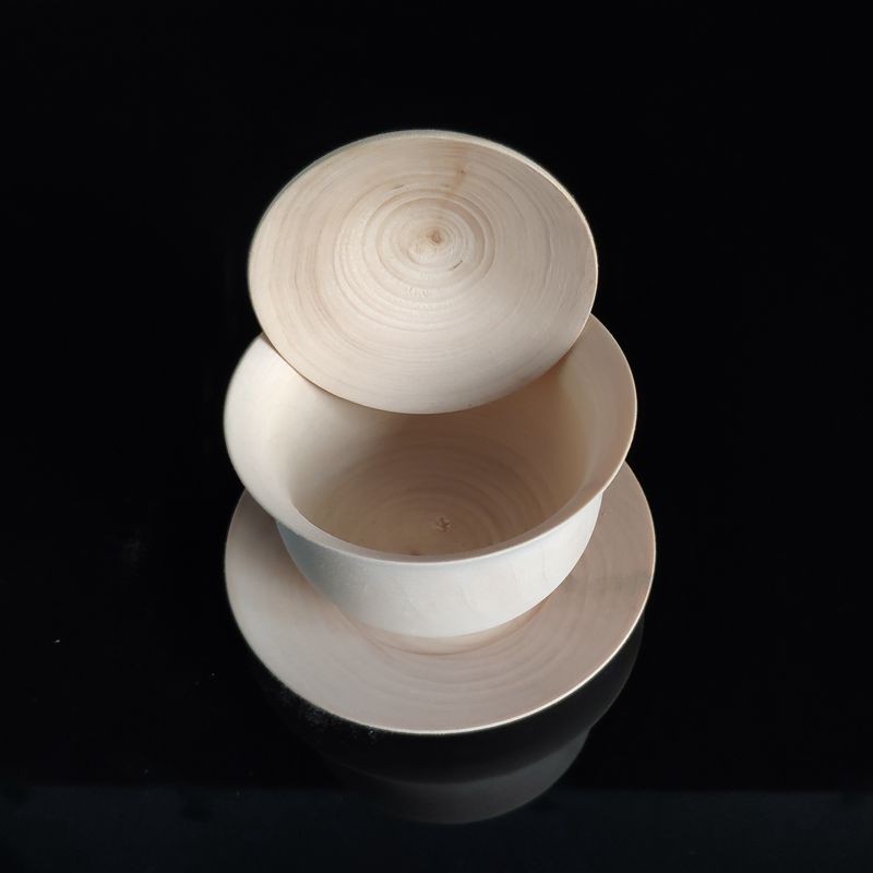 木制品大漆木胎漆器材料生漆漆画木碗DIY椴木胎可加工定做 茶碗