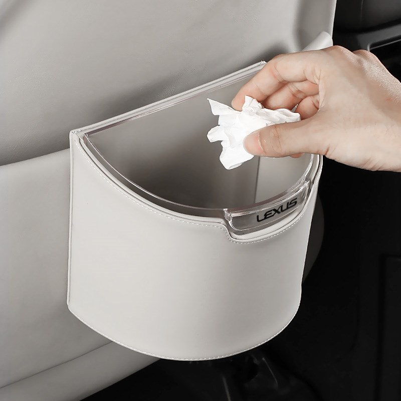 适用雷克萨斯LM500h车载垃圾桶 雷尔法改装纸巾包LM300h/350h配件