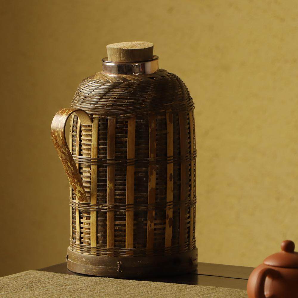 手工紫竹编热水壶 民宿家用暖壶 玻璃内胆复古怀旧老式开水保温瓶,3C数码配件,其它配件,淘宝优惠券,粉丝福利购,淘宝优惠卷