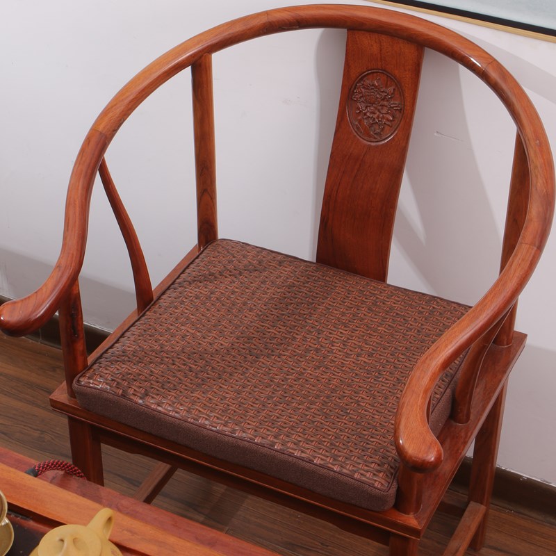 新中式红木椅子坐垫茶椅实木家具太师椅圈椅茶桌R椅垫餐椅座垫定