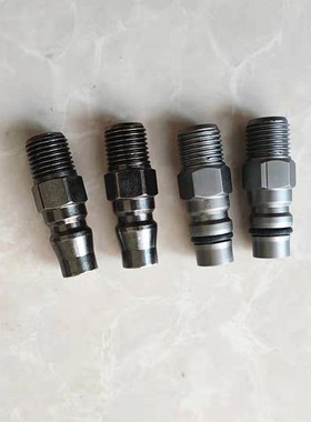 20PM气管接头2分外螺纹直钉枪风批小风炮接头1/4黑色钢制抗磨自锁