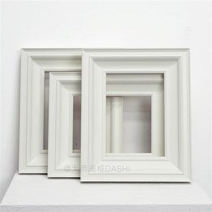 白色复古典欧式实木油画框外框装裱定制镜框相框美式挂墙摄影拼图