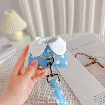 超小号幼犬牵引绳小体狗狗胸背套茶杯犬小博美吉娃娃幼猫夏季衣服