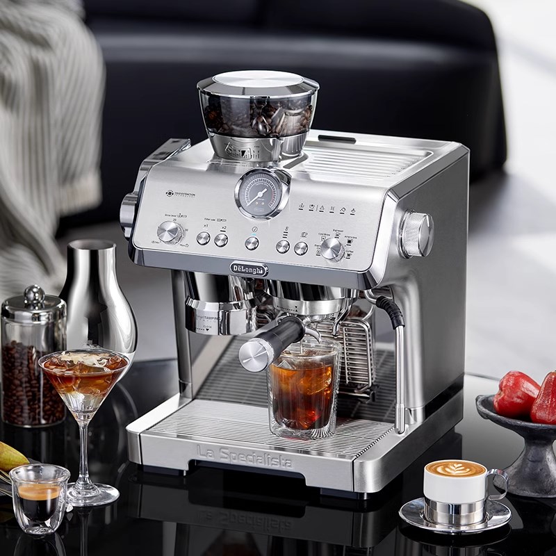 nghi/德龙咖啡机EC9555冷萃研磨一体机半自动意式商家用小型