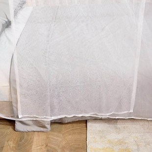 四方形蚊帐老式单开门家用加密卧室落地支架双人不锈钢杆子网纱