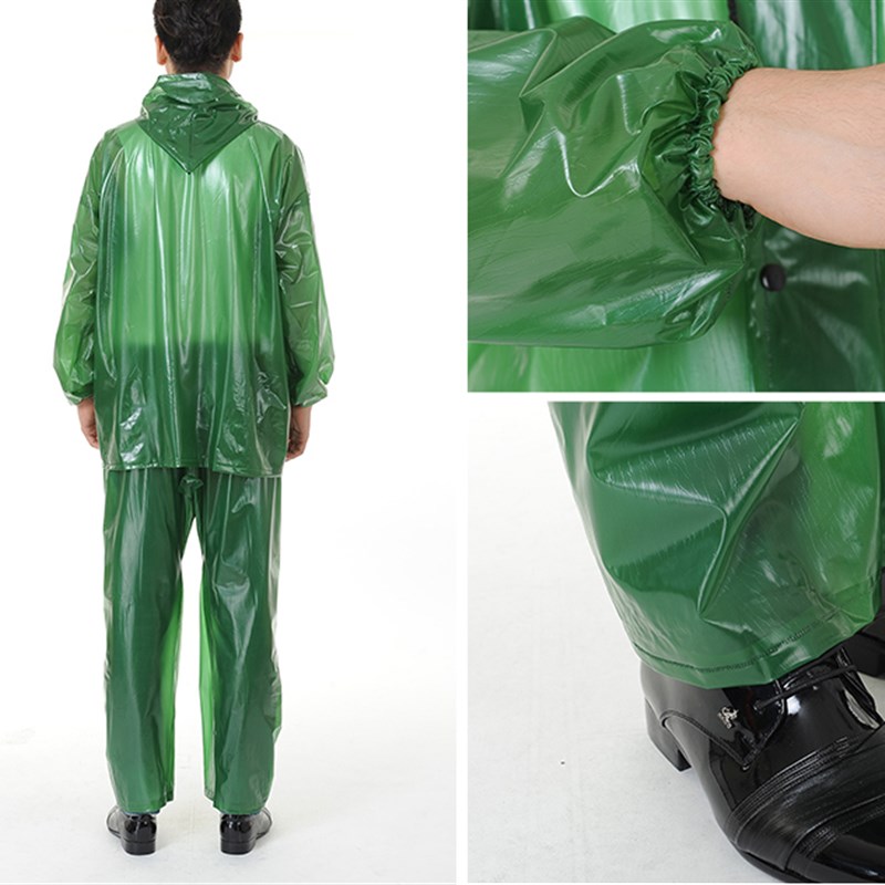 成人加厚分体套装雨衣牛筋海胶农用采茶骑行钓鱼防水衣3套包邮