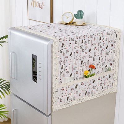 新款多用厨房单开门双开三门冰箱巾防尘罩侧开门洗衣机巾冰箱盖布