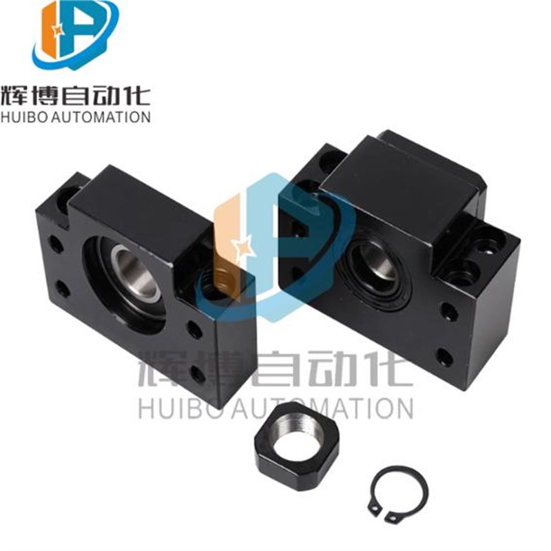 方形丝杠支c座组件LEB61 LEB71侧面带孔型 丝杆固定侧 轴承固定座