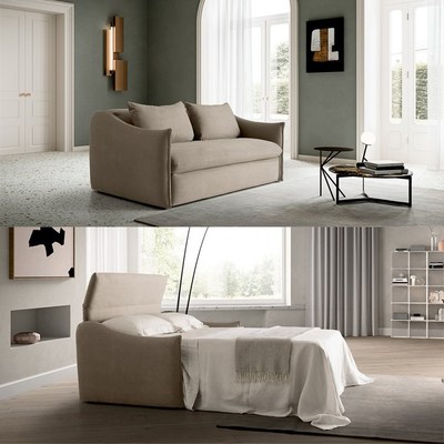 侘寂风沙发床高端带床垫翻转小户型客F厅多功能可拆两用可折叠靠