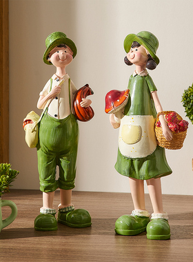 创意情侣摆件卡通可爱家居客厅桌面电G视柜卧室装饰送闺蜜生日礼