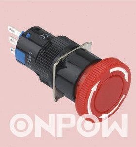 ONPOW浙江红波按钮开关--圆形急停钮 LAS1-AY-11TS/△/◎