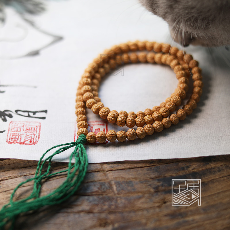 子鱼居 金刚菩提子五瓣六瓣七瓣小金刚蛤蟆I背直径6-8mm108颗念珠