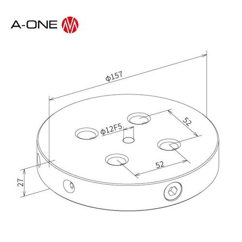 A3A-11017-ONE机床速更换夹快具零点定位位单工位板高精度零系点