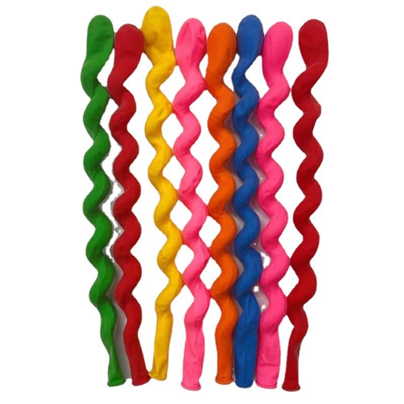 100个气球各种形状加厚螺旋麻花状乳胶气球婚庆布置生日装饰旋转