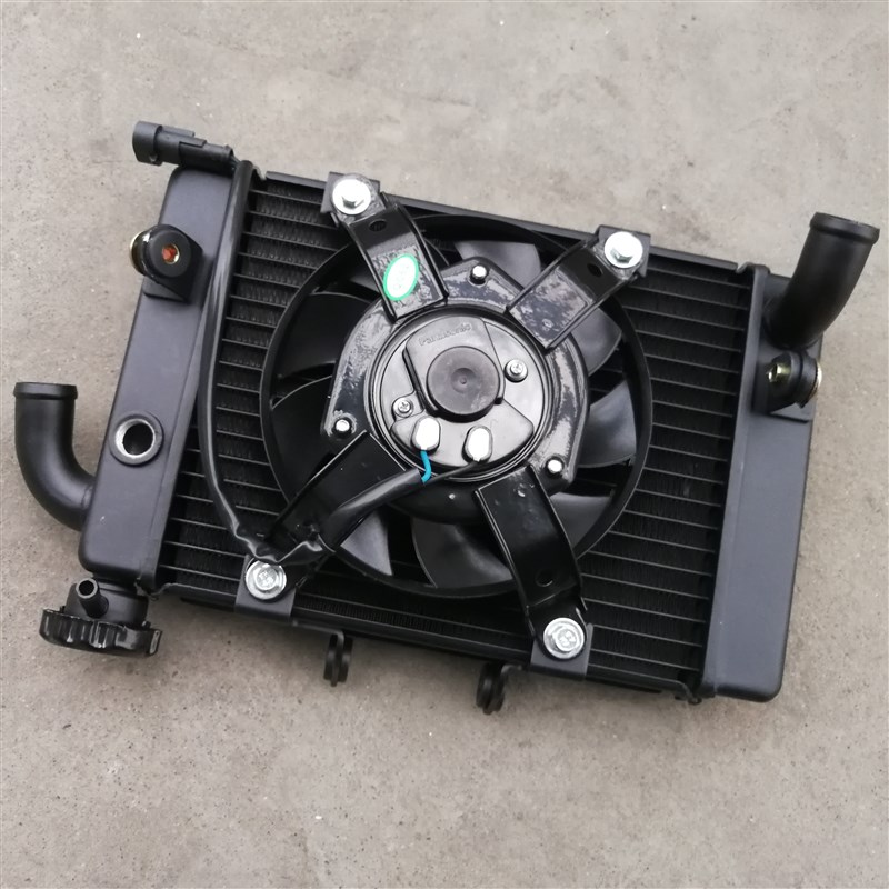 适用贝纳利蓝宝龙黄龙BJ300 302 TNT300水冷箱冷却箱带风扇散热器