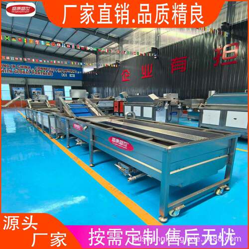 腊肉清洗风干流水线鸡腿泡椒鸡爪翻转风干流水线包装袋清洗机