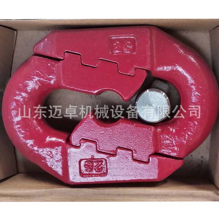 刮板机连接锯齿环现货 30*108弧齿环 圆环链用扁平接链环