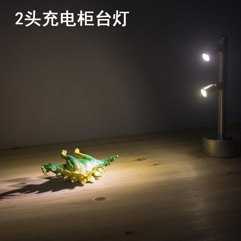 led柜台充电射灯无线立杆珠宝展柜首饰玉器展会移动电池2W小射灯