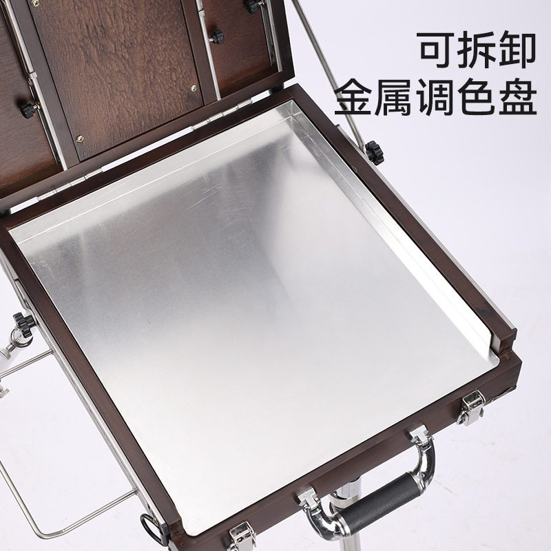 意大利油画箱铝合金户外写生油画箱多功能折叠式便携手提画箱专业