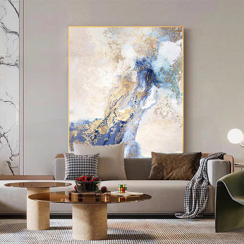 大芬村油画纯手绘抽象客厅装饰画玄关挂画餐厅壁画轻奢风肌理画