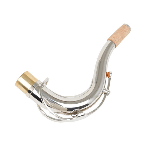 次中音萨克斯弯脖2.75cm银色黄铜降B调萨克斯管配件saxophone脖管