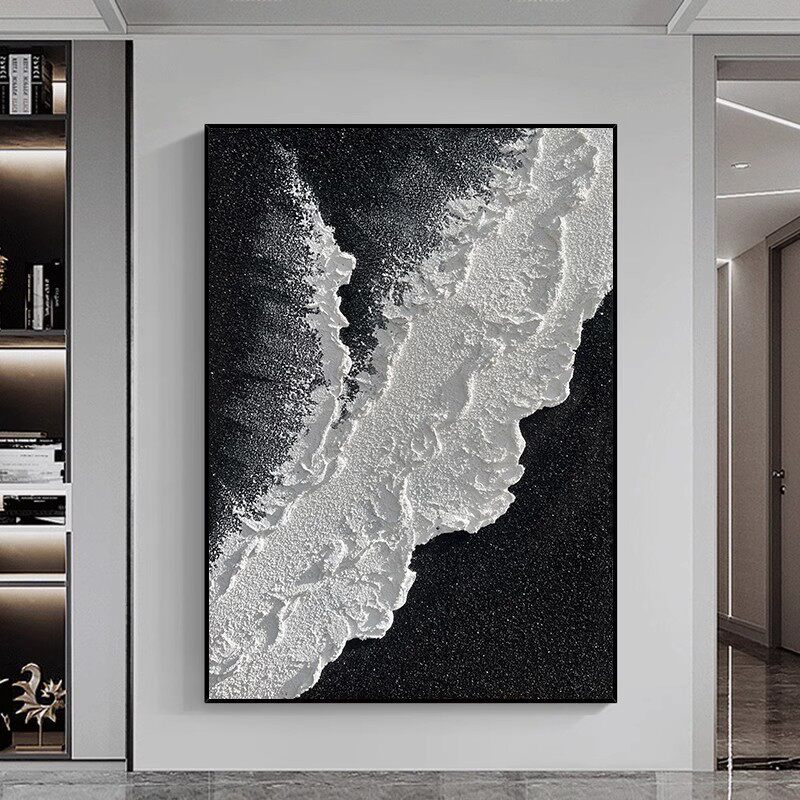 大芬油画村抽象手绘油画大幅落地客厅装饰画沙发背景墙画肌理画