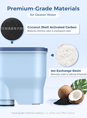 适配咖啡机净水滤芯  咖啡水过滤器 活性炭替换过滤树脂滤芯跨境
