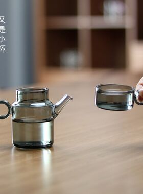 1小0泡l迷你小泡壶 耐热玻璃一人m茶壶多孔过滤花茶壶精致指环0壶
