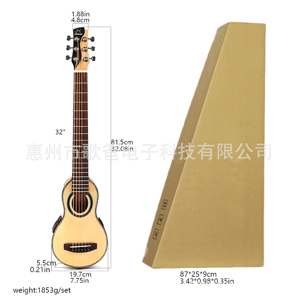 乐器配件  32寸6弦电箱原声吉他A标/O标