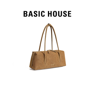 Basic House/百家好复古保龄球包包女2026新款腋下手提包波士顿包